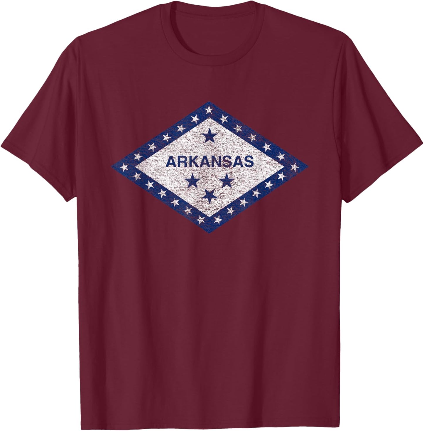 Arkansas Flag The Natural State Little Rock T-Shirt - T-Shirt | Maroon