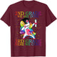 2nd Grade We Are Done 3rd Grade Graduation Magical Unicorn T-Shirt - T-Shirt | Maroon