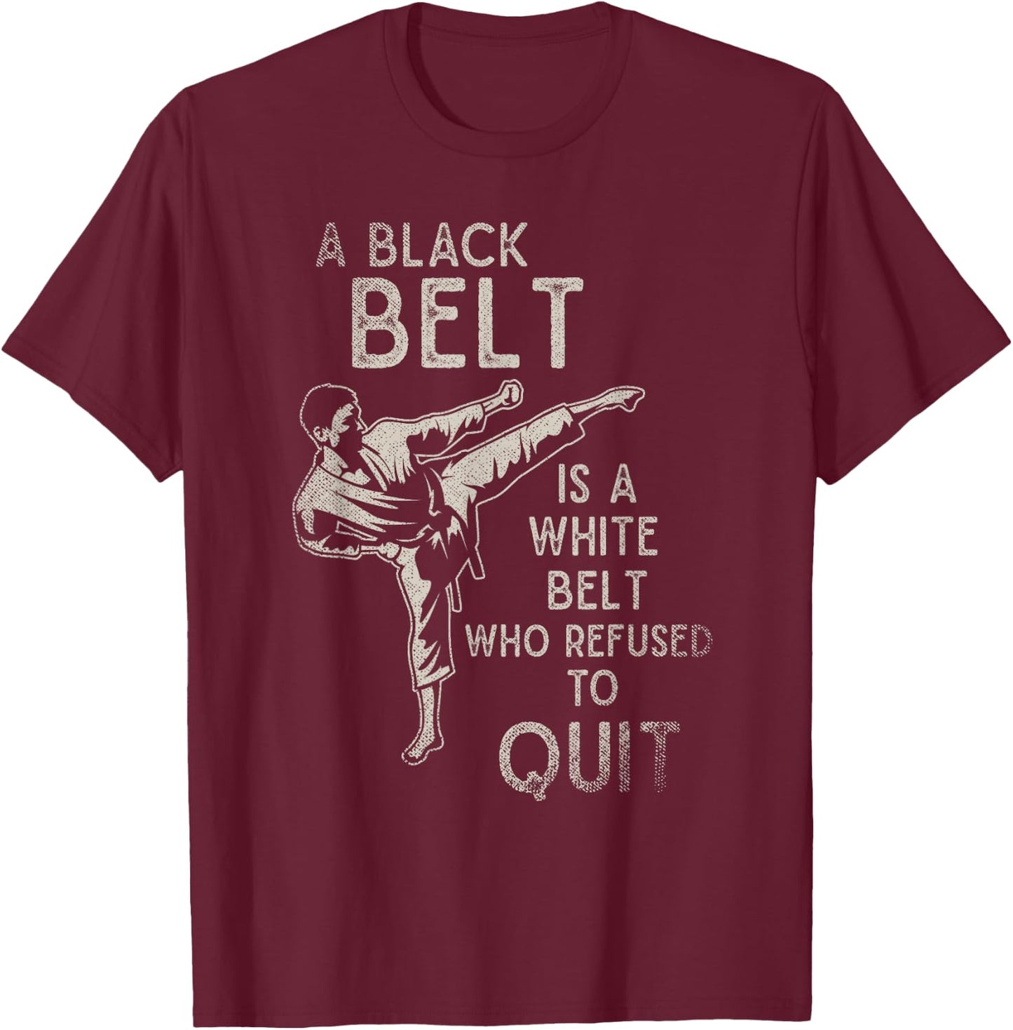 Japan Martial Arts Sparring Ninja Black Belt Karate T-Shirt - T-Shirt | Maroon