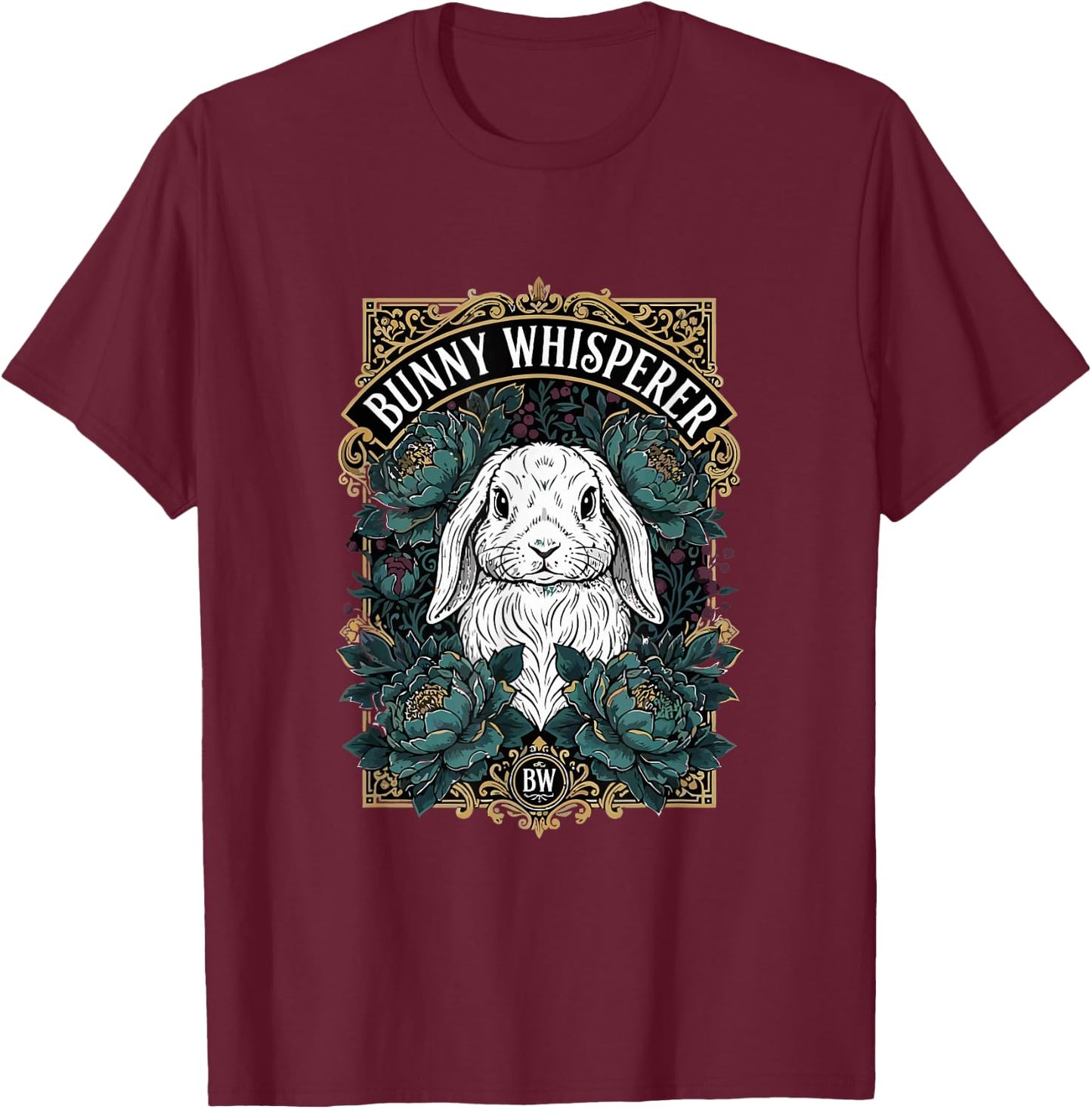 Bunny Whisperer Funny Rabbit Lover Girls Women Kids T-Shirt - T-Shirt | Maroon