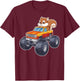 Cute Monster Truck With Squirrel T-Shirt - T-Shirt | Maroon