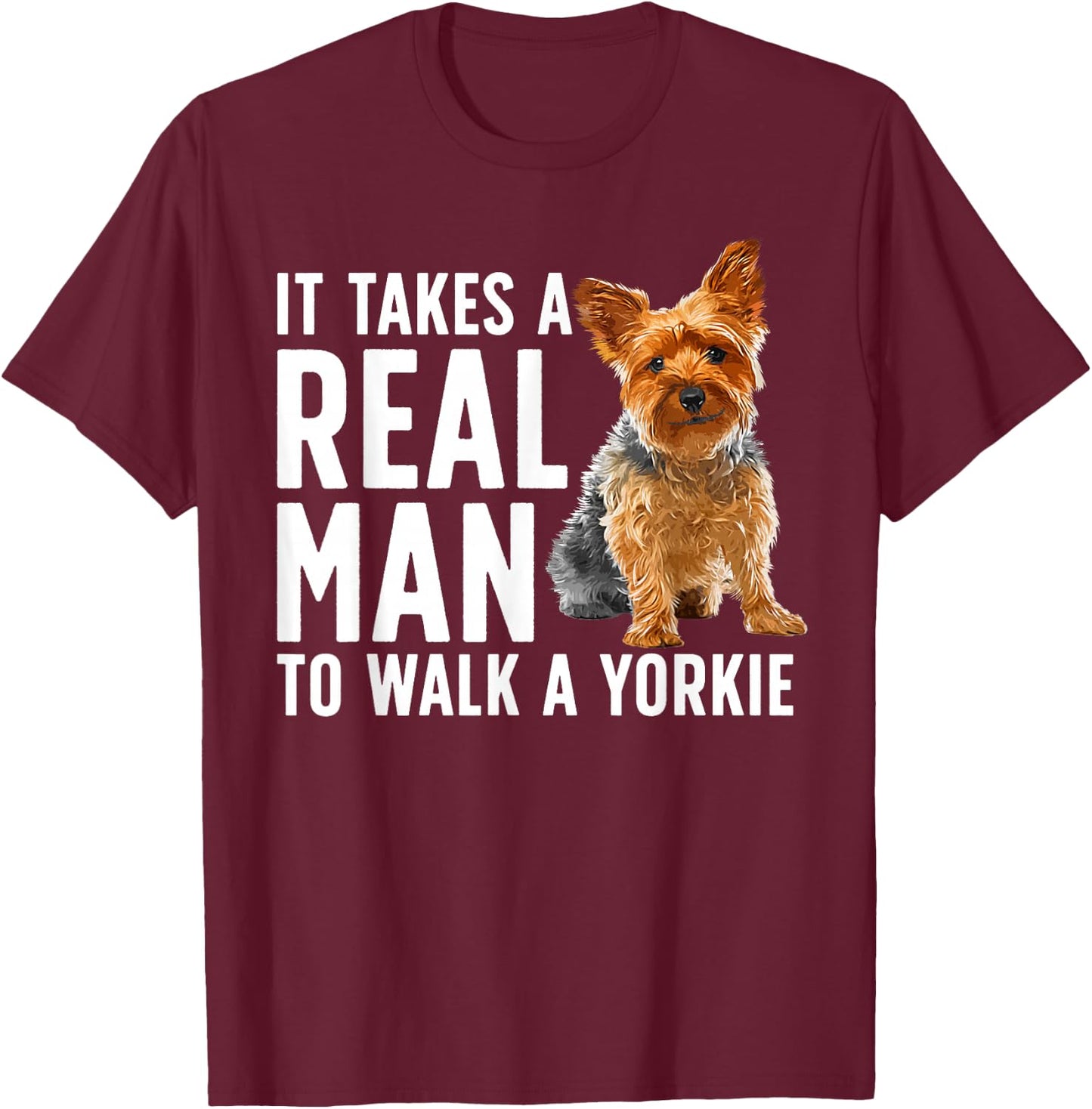 Cute Yorkshire Terrier Boys Yorkshire Yorkie Lovers T-Shirt - T-Shirt | Maroon