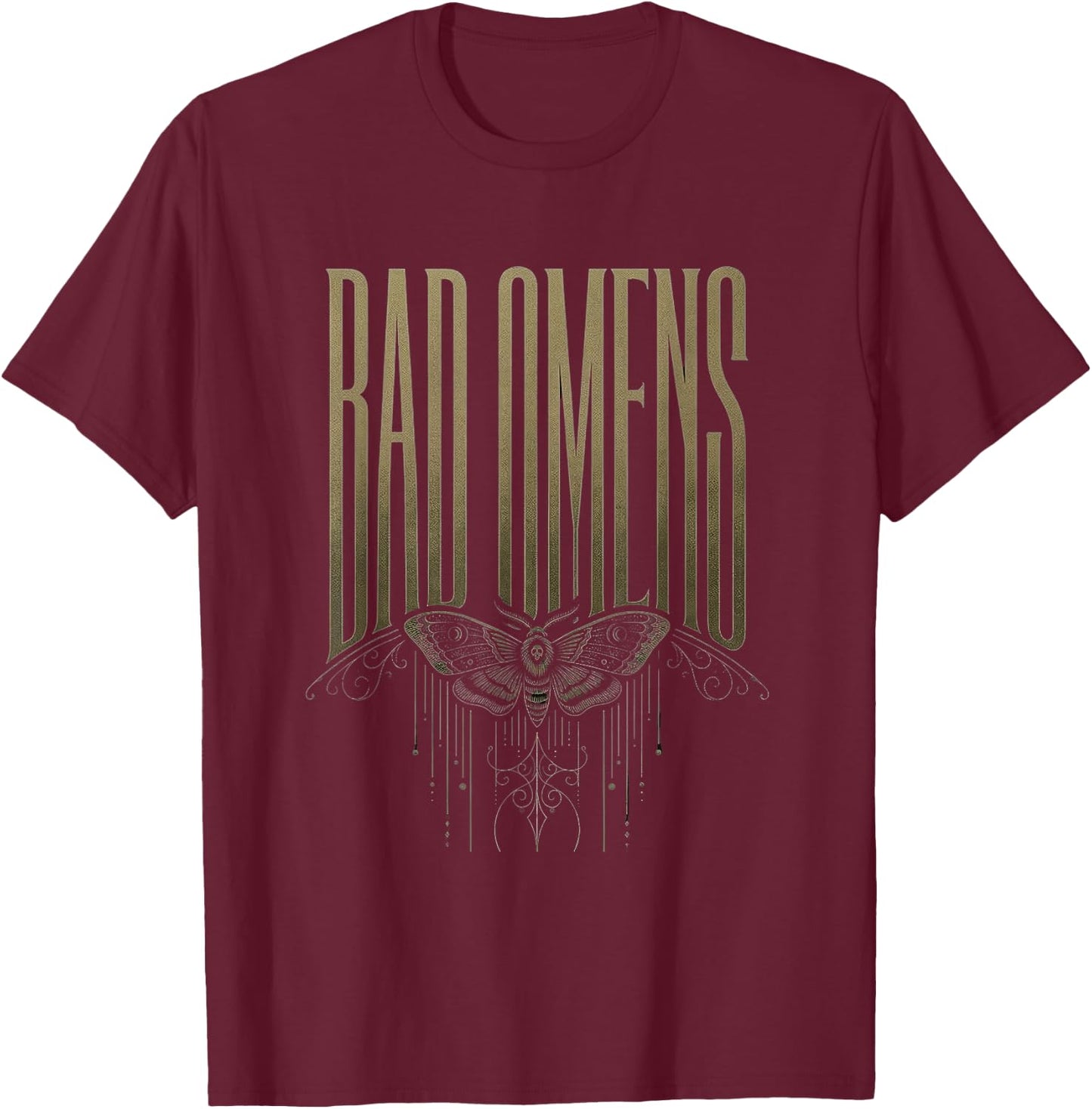 Bad Omens Motte Mythos Aberglaube Damen Herren T-Shirt - T-Shirt | Maroon