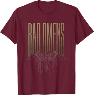 Bad Omens Motte Mythos Aberglaube Damen Herren T-Shirt - T-Shirt | Maroon