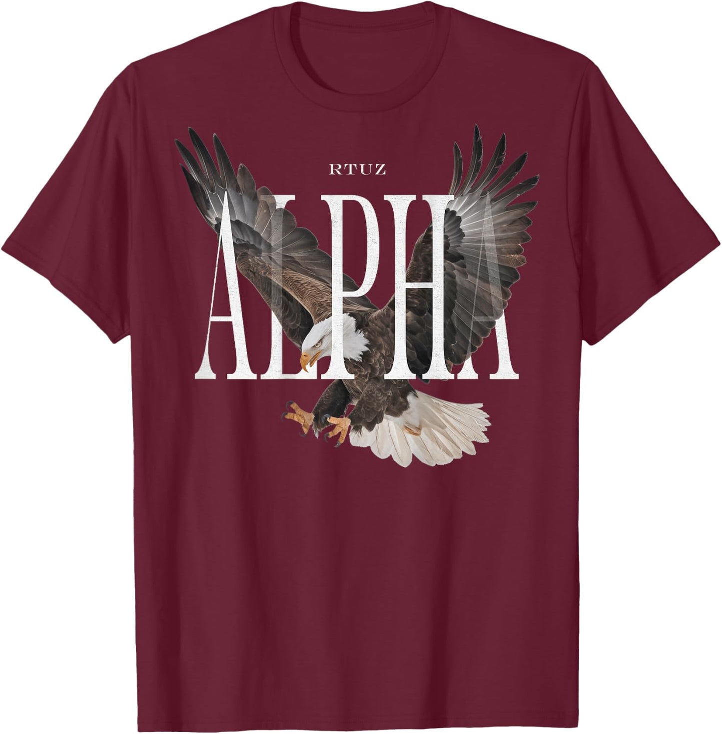 Hip Hop Y2K Vintage Retro Edgy Backprint Streetwear Adler T-Shirt - T-Shirt | Maroon