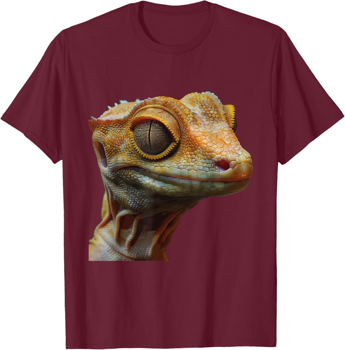 Crested Gecko T-Shirt - T-Shirt | Maroon