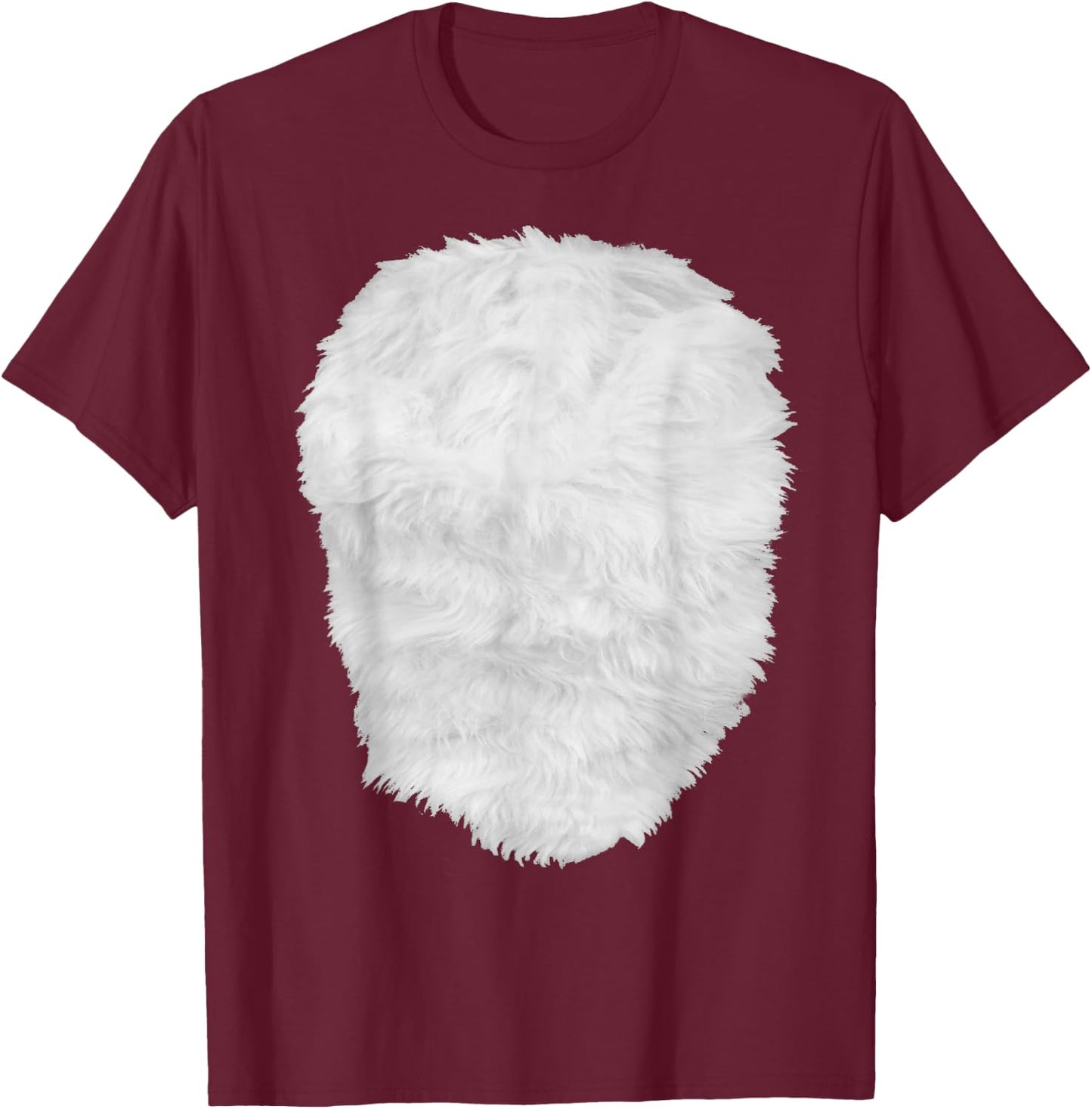 Skunk Photo of Hairy Chest Halloween Skunk Costume , black T-Shirt - T-Shirt | Maroon