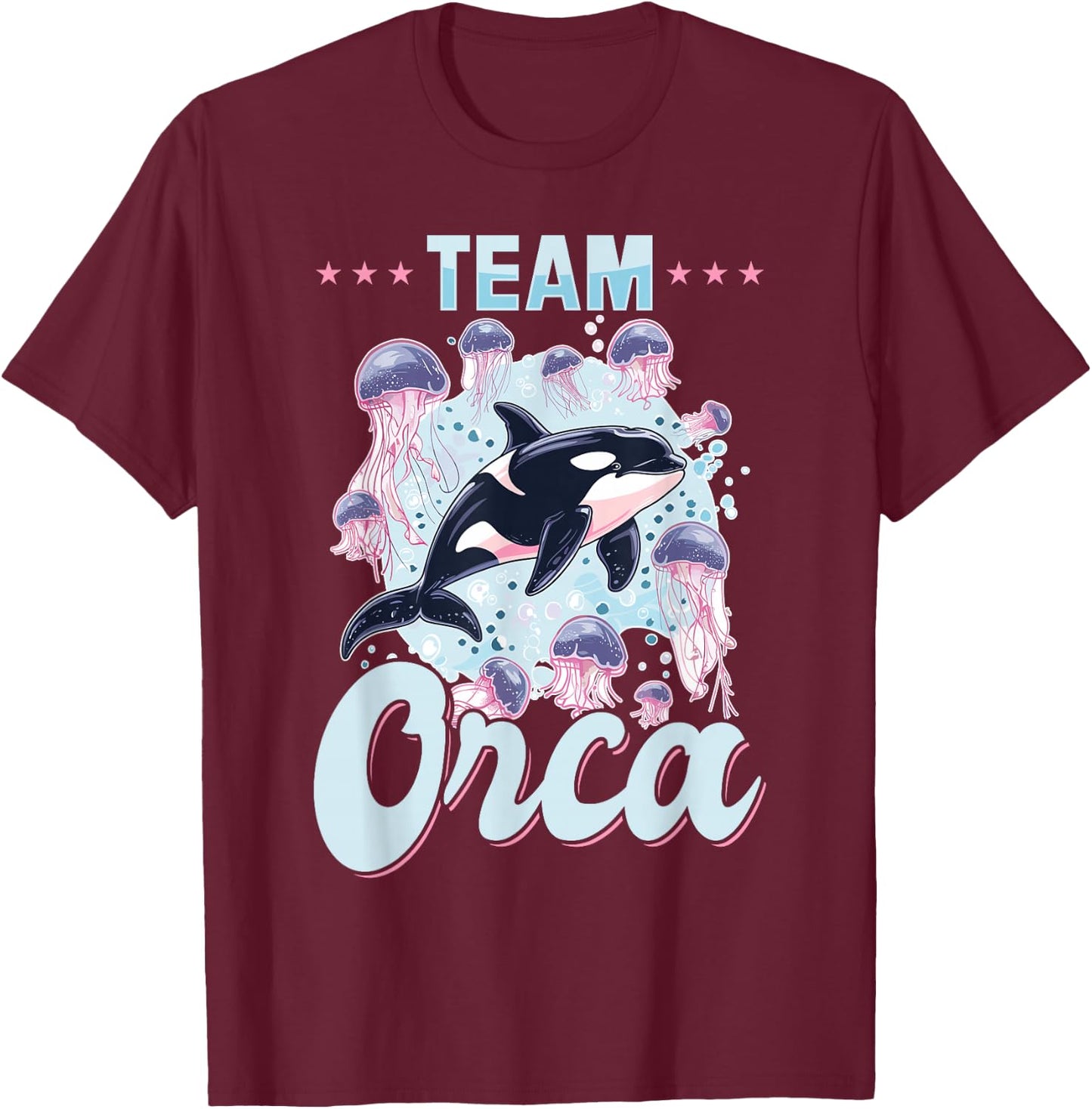 Funny Orca Animal Team Orca T-Shirt - T-Shirt | Maroon