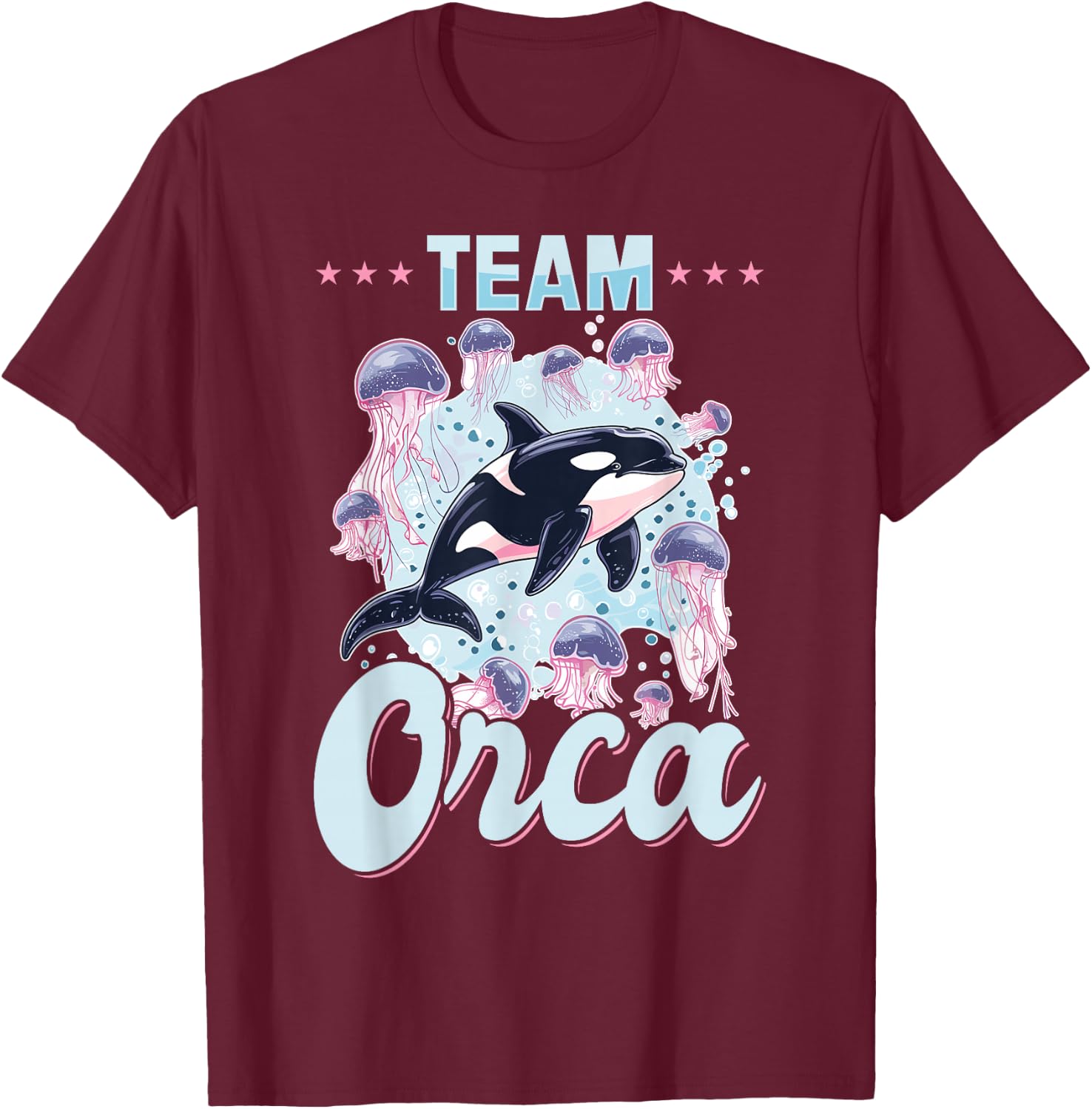Funny Orca Animal Team Orca T-Shirt - T-Shirt | Maroon