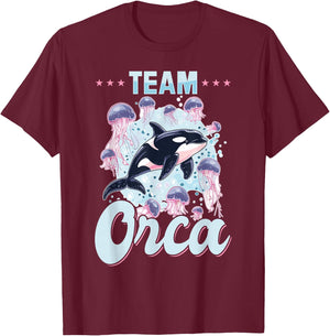Funny Orca Animal Team Orca T-Shirt - T-Shirt | Maroon