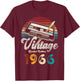 Vintage 1966 Geburtstag 60 Jahre Kassette Bleistift T-Shirt - T-Shirt | Maroon