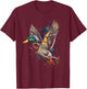 Duck Hunting Waterfowl Mallard Duck Hunter , Black, S T-Shirt - T-Shirt | Maroon