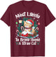 Most Likely To Bring Home A Stray Cat Christmas Pajamas Women Kids T-Shirt - T-Shirt | Maroon