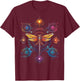 Dragonflies Dragonfly Art Mandala Chakra Spirituality T-Shirt - T-Shirt | Maroon