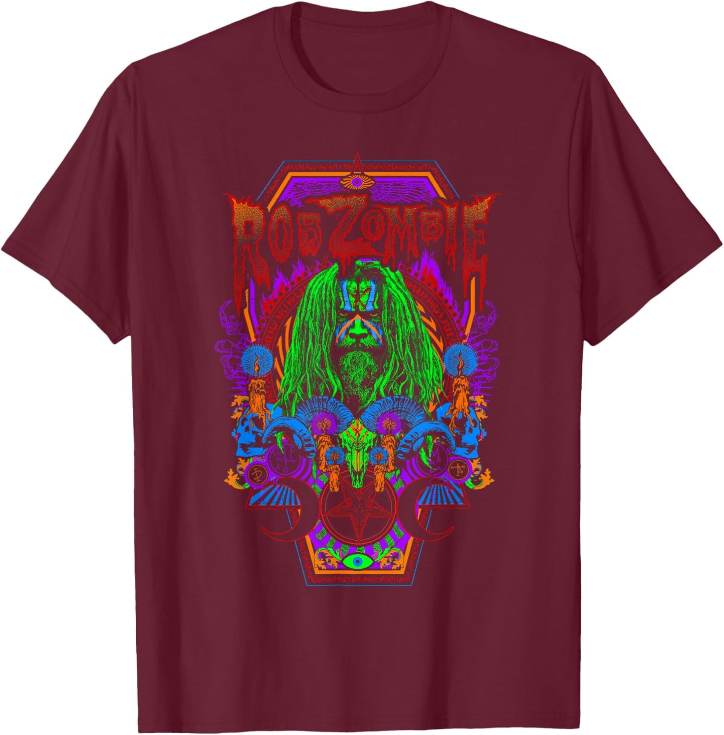 Rob Zombie – Necrocolor T-Shirt - T-Shirt | Maroon