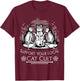 Unterstützen Sie Ihre lokale Katze Kult Gothic Cat T-Shirt - T-Shirt | Maroon