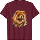 Abstract Chow Chow Artwork Design T-Shirt - T-Shirt | Maroon