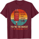 Rarest Dad Steak Doneness Grilling Humor T-Shirt - T-Shirt | Maroon
