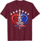 4th of July American Flag 250 Years of Freedom Heart Jets T-Shirt - T-Shirt | Maroon