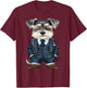 Men Woman Miniature Schnauzer Suit Miniature Schnauzer T-Shirt - T-Shirt | Maroon