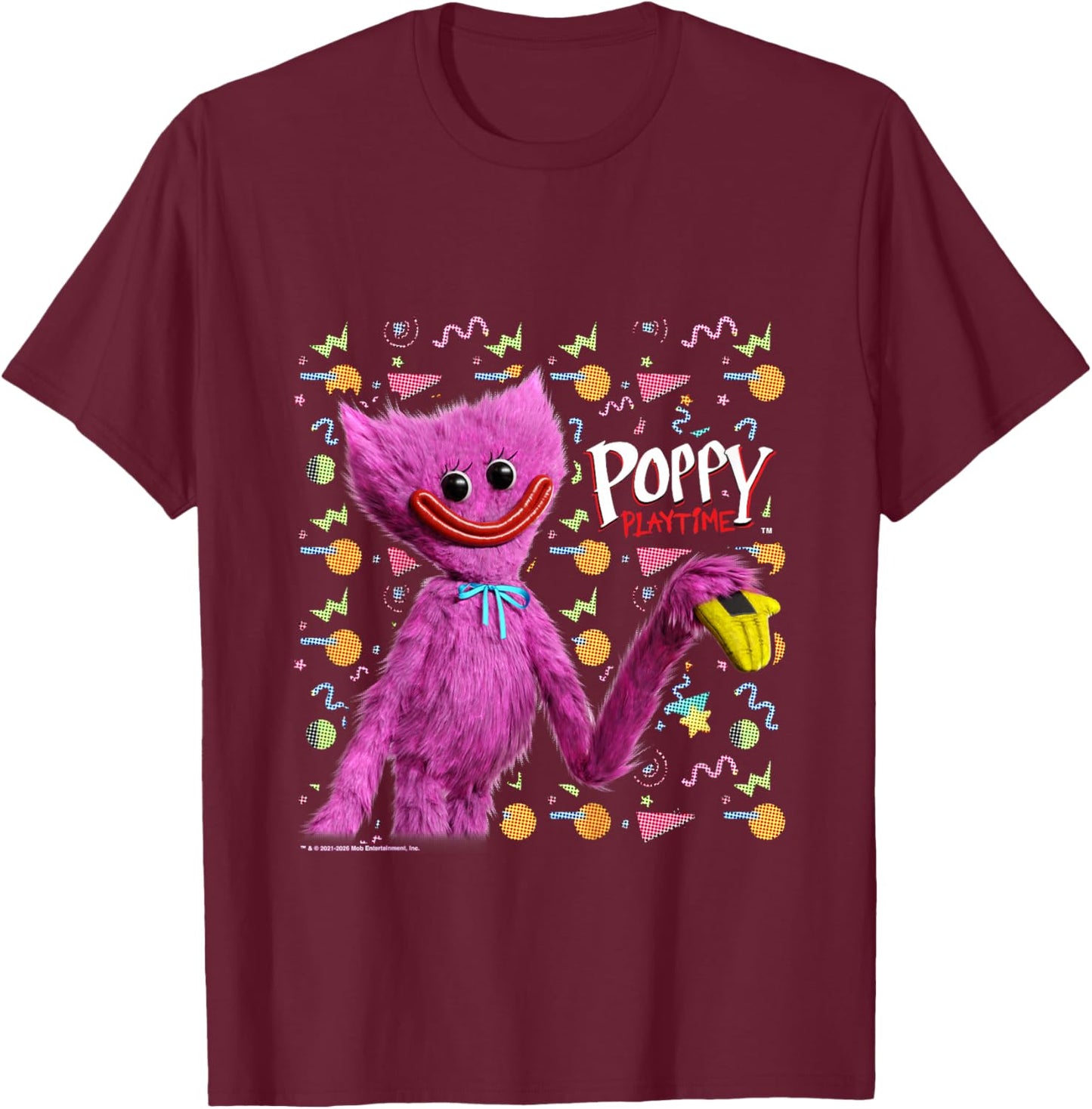 Enfant Poppy Playtime Kissy Missy Smile pour Enfants T-Shirt - T-Shirt | Maroon