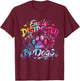 Easily Distracted By Dogs Tie Dye Dog Lover Paw Print T-Shirt - T-Shirt | Maroon