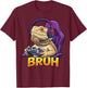Funny Bearded Dragon Gamer Bruh Meme Controller Gaming Boys T-Shirt - T-Shirt | Maroon