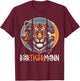 BÄRTIGERMANN Viking Beard Full Beard Tiger Man , black T-Shirt - T-Shirt | Maroon