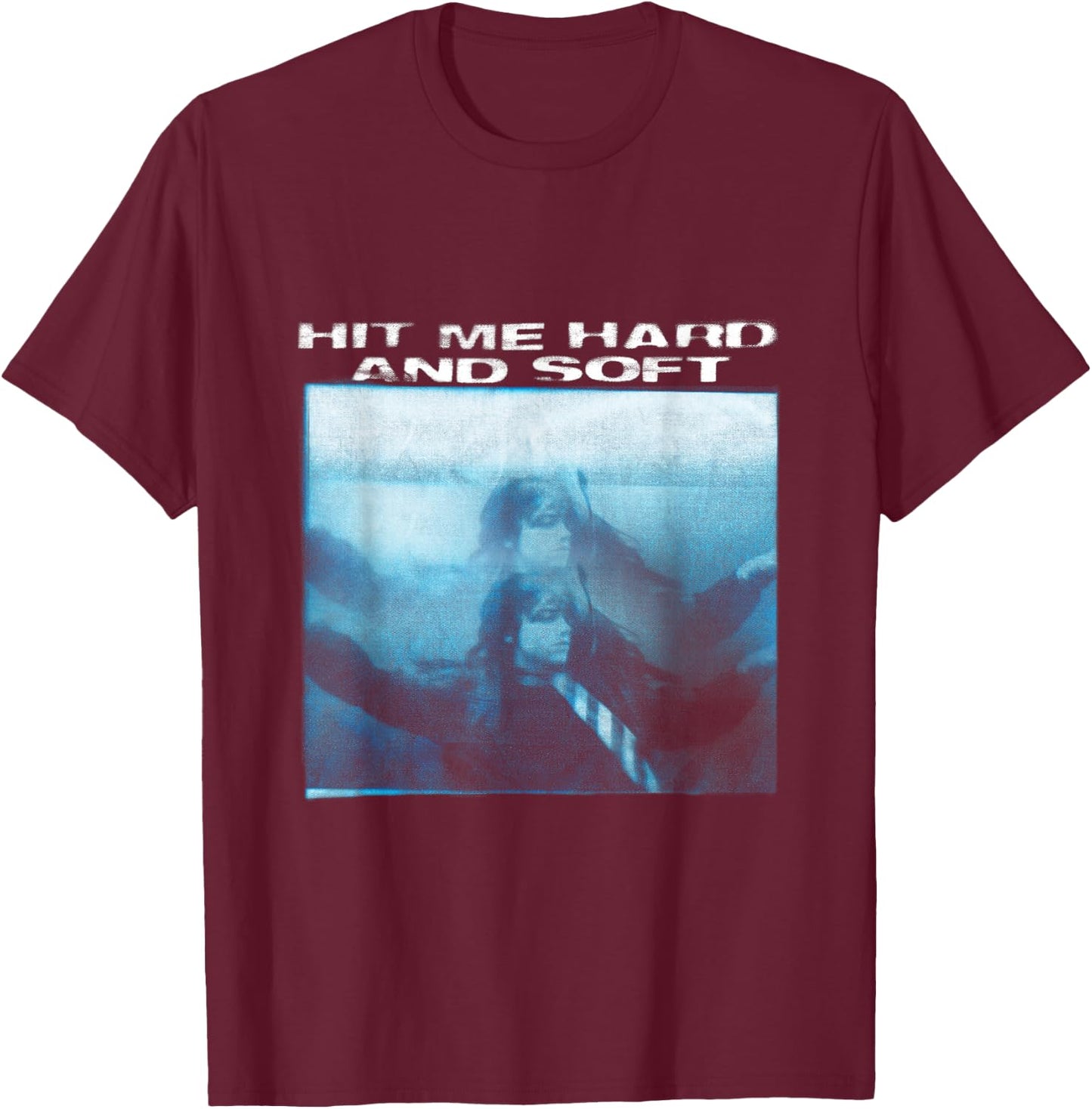 Official Billie Eilish Hit Me Hard and Soft Floating , black T-Shirt - T-Shirt | Maroon