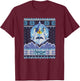 Adventure Time Christmas Ice King Ugly Sweater T-Shirt - T-Shirt | Maroon