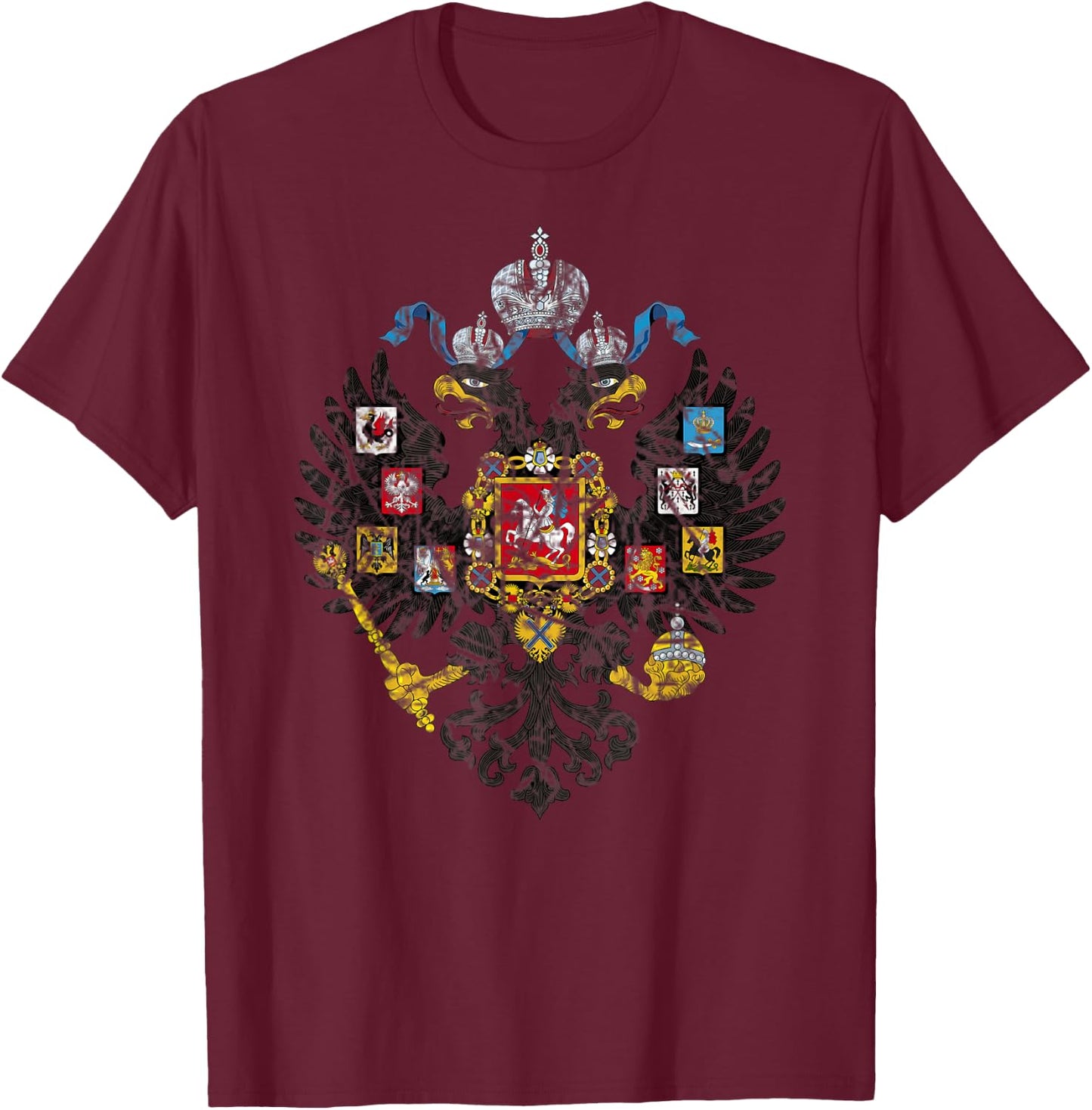 Russian Empire coat of arms T-Shirt - T-Shirt | Maroon