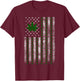 Cannabis Leaf American Flag American Flag Art Cannabis T-Shirt - T-Shirt | Maroon