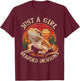 Just a Girl Who Loves Bearded Dragon T-Shirt - T-Shirt | Maroon