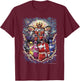 Power Rangers Mighty Morphin' Megazord Starry Night Poster T-Shirt - T-Shirt | Maroon