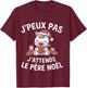 Unicorn Animal I Can't Wait for Santa Claus Humour Christmas , Black, S T-Shirt - T-Shirt | Maroon