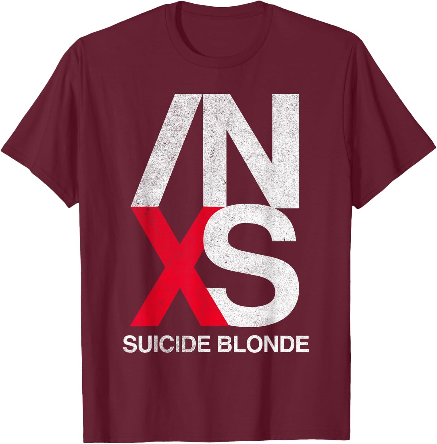INXS – Suicide Blonde , Black, S T-Shirt - T-Shirt | Maroon