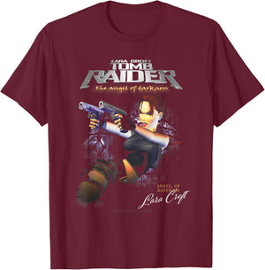 The Angel of Darkness Lara Croft Video Game T-Shirt - T-Shirt | Maroon