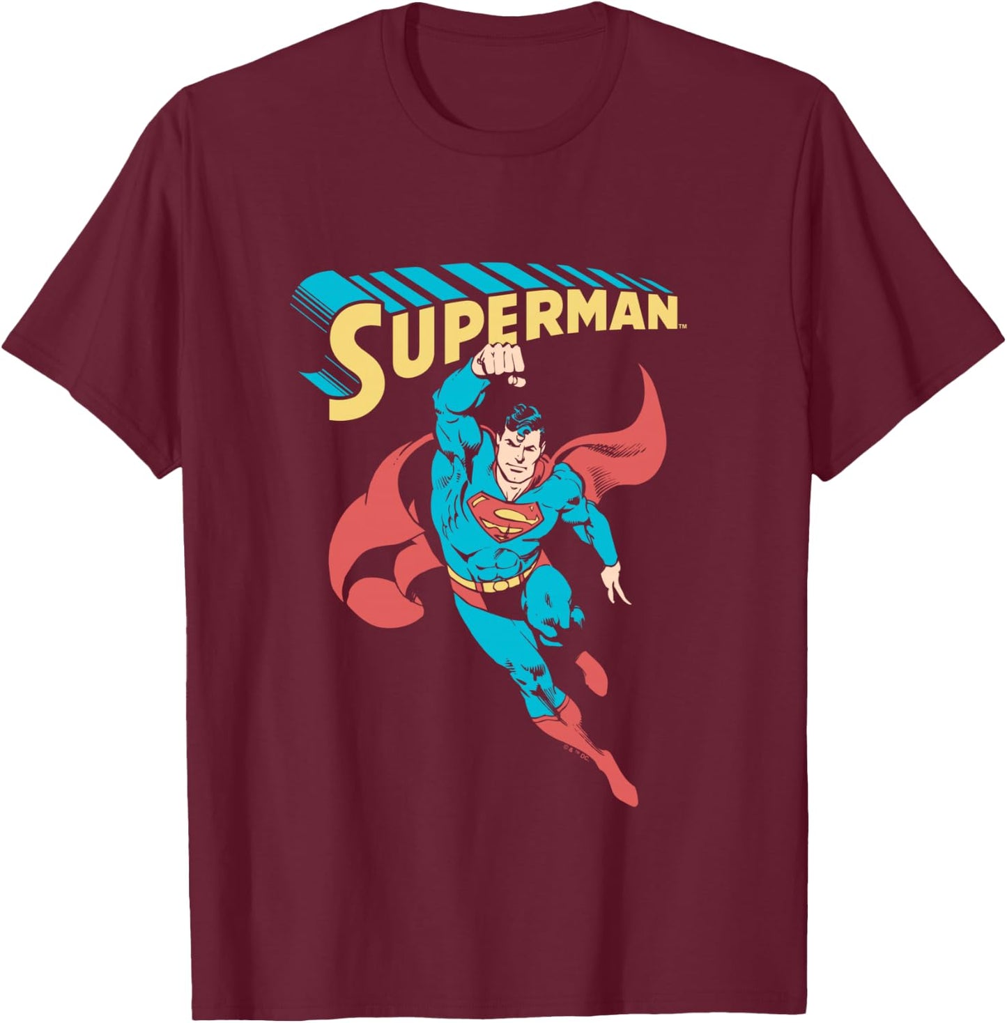 Superman Superhero , Black, S T-Shirt - T-Shirt | Maroon