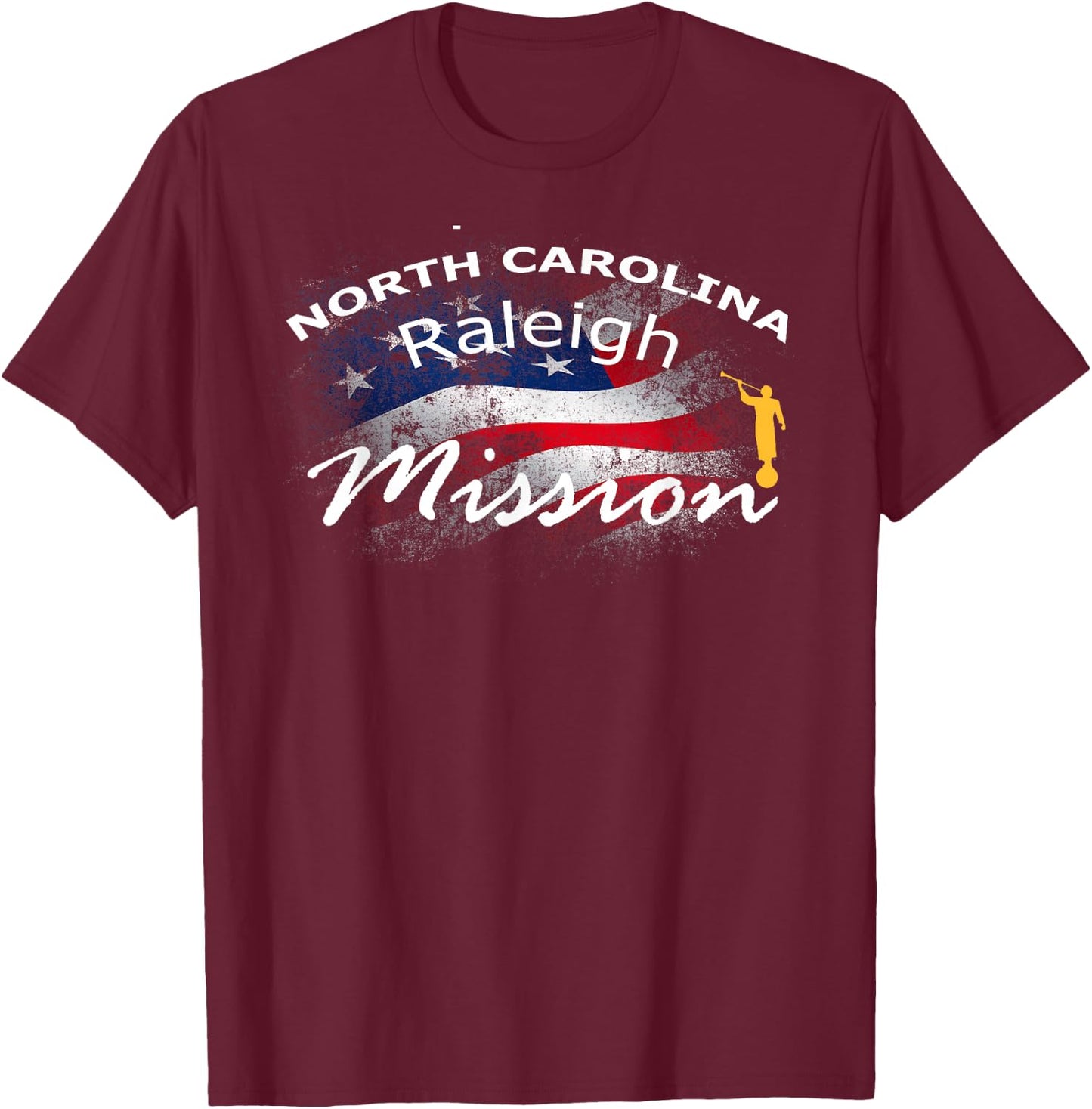 North Carolina Raleigh Mormon LDS Mission Missionary Gift T-Shirt - T-Shirt | Maroon