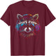 Raccoon DJ Headphones T-Shirt - T-Shirt | Maroon
