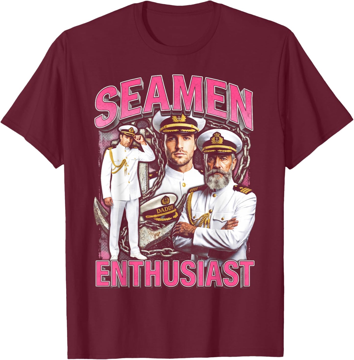 Seaman Cringe Embarrassing Funny Meme Adult Humor Unwearable T-Shirt - T-Shirt | Maroon