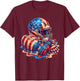 Football Drip for Boys Kids Youth American Flag 4th of July T-Shirt - T-Shirt | Maroon