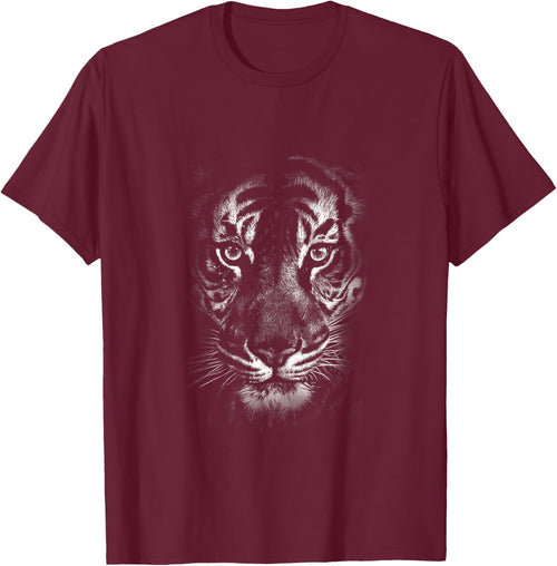 Fearless Eye of The Tiger Face Print Black and White Graphic