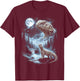 Uromastyx Howling at Moon 90's Retro Lizard T-Shirt - T-Shirt | Maroon
