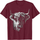 @n!mal Highland Cow Art Gesicht Tier Portrait Grafik Highland Cow für Tierliebhaber, Familien, Kinder - - Schwarz - S T-Shirt - T-Shirt | Maroon