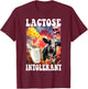 Laktose Intolerant Meme Milch Laktoseintoleranz - , Schwarz, S - Cartoon Meme Design, Klassische Passform, Kurzarm, Crew-Kragen, Laktoseintoleranz Humor T-Shirt - T-Shirt | Maroon