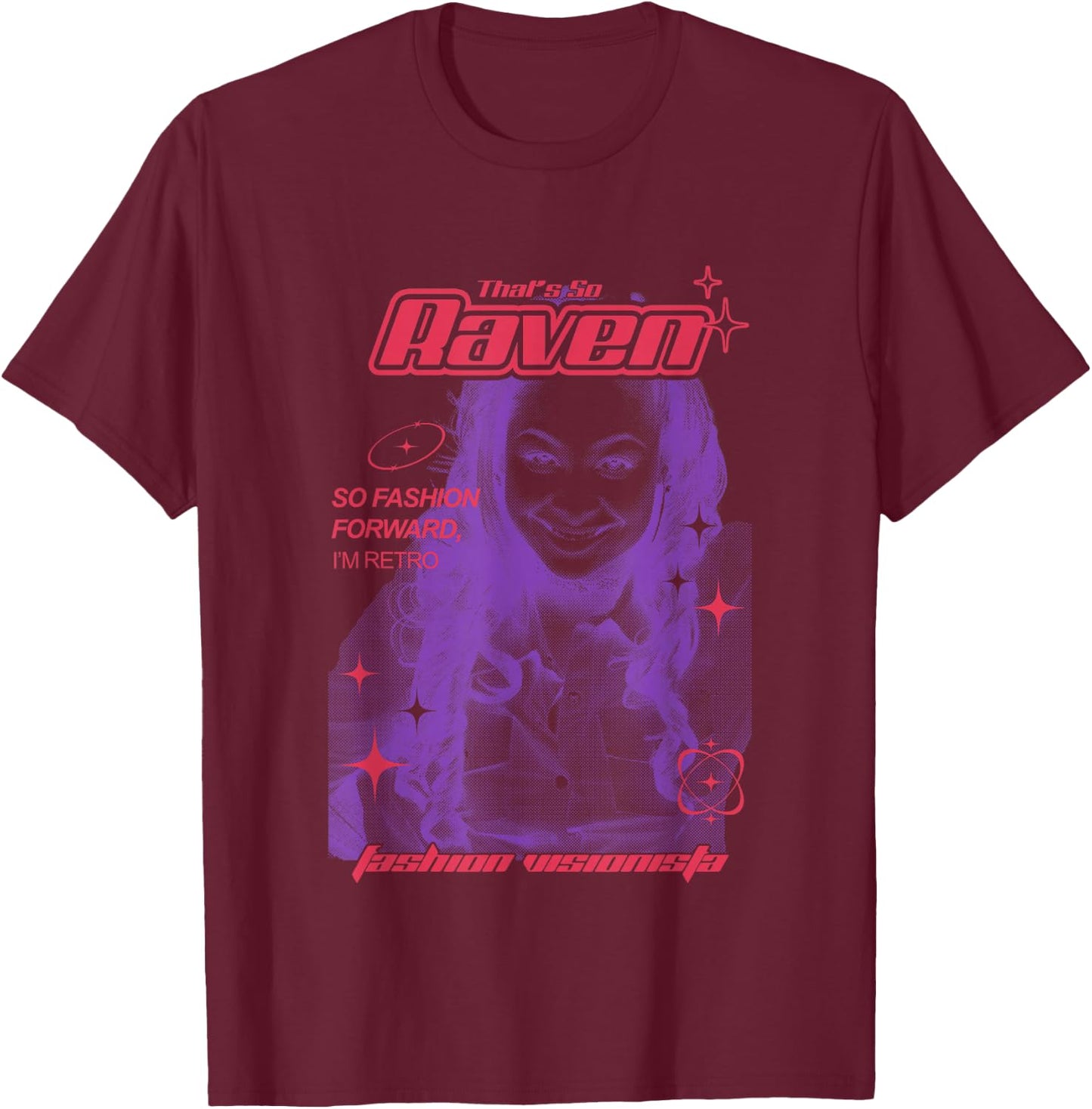 Disney That's So Raven Fashion Visionista Retro Poster T-Shirt - T-Shirt | Maroon