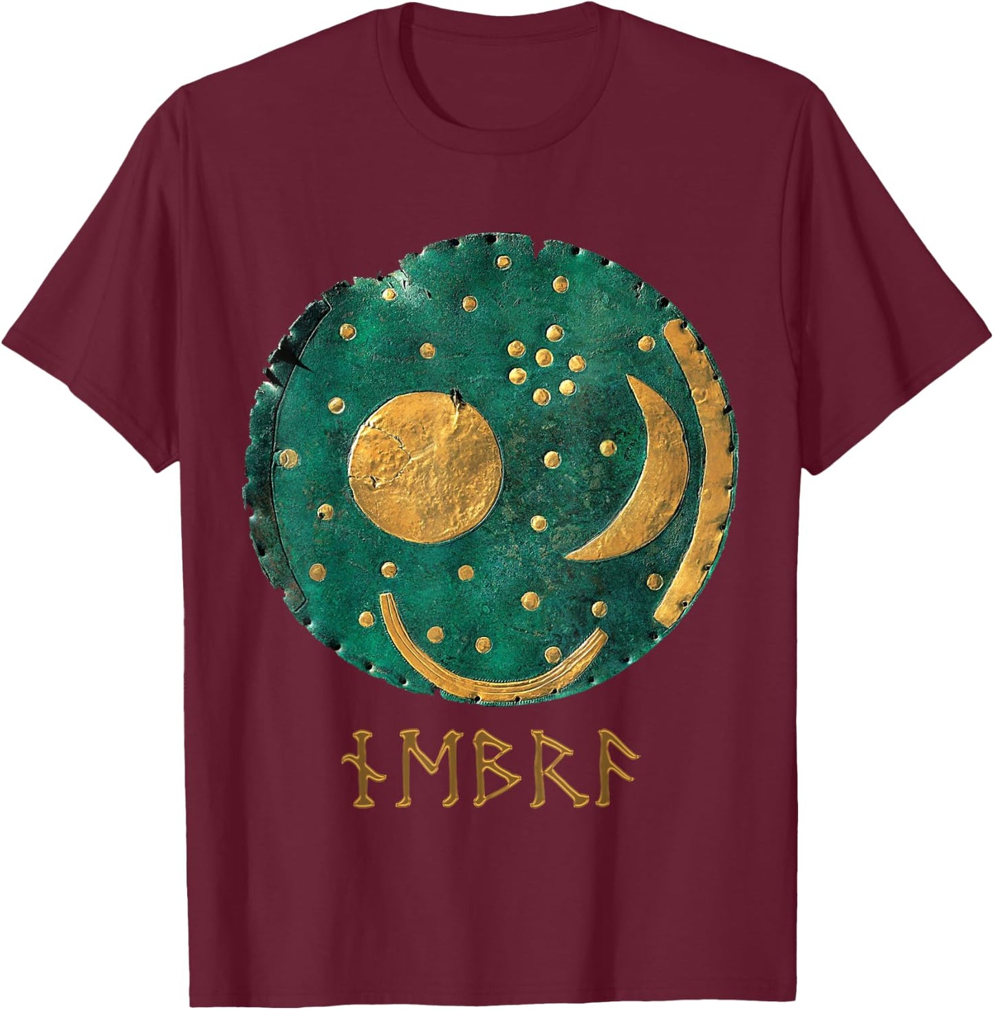 Himmelsscheibe Von Nebra T-Shirt - T-Shirt | Maroon