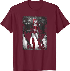 Batman Harley Quinn Arrest T-Shirt - T-Shirt | Maroon