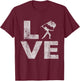 Love Color Guard Winter Guard Distressed T-Shirt - T-Shirt | Maroon